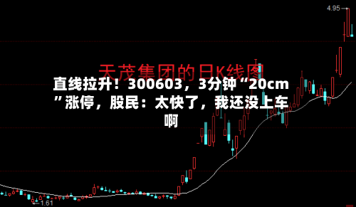直线拉升！300603，3分钟“20cm”涨停，股民：太快了	，我还没上车啊-第3张图片