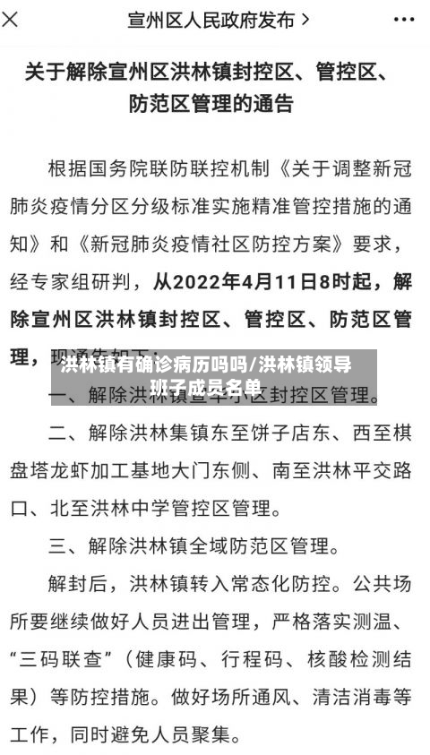 洪林镇有确诊病历吗吗/洪林镇领导班子成员名单