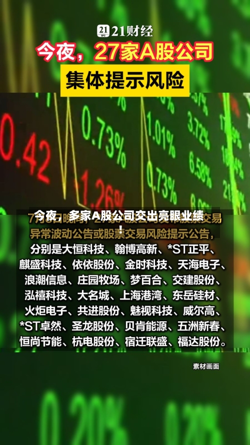 今夜，多家A股公司交出亮眼业绩！-第3张图片