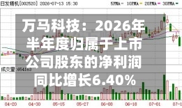 万马科技：2026年半年度归属于上市公司股东的净利润同比增长6.40%-第1张图片