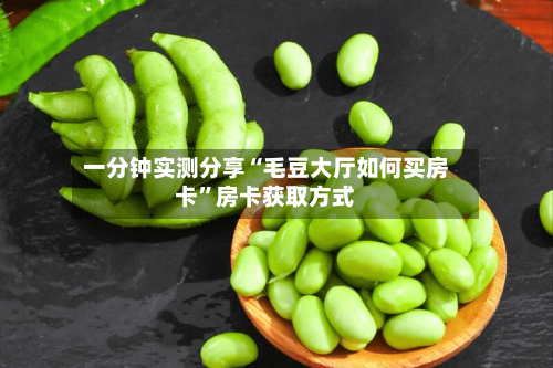 一分钟实测分享“毛豆大厅如何买房卡”房卡获取方式-第3张图片