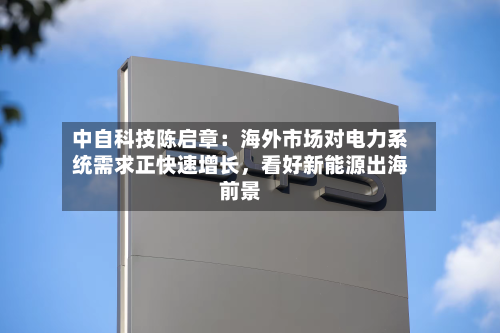 中自科技陈启章：海外市场对电力系统需求正快速增长，看好新能源出海前景-第2张图片