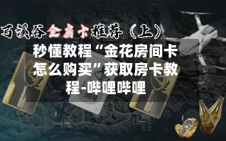 秒懂教程“金花房间卡怎么购买	”获取房卡教程-哔哩哔哩-第3张图片