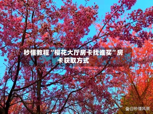秒懂教程“樱花大厅房卡找谁买”房卡获取方式-第2张图片
