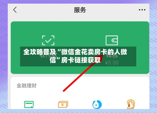 全攻略普及“微信金花卖房卡的人微信	”房卡链接获取-第2张图片