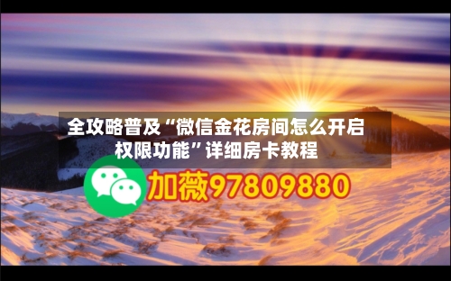 全攻略普及“微信金花房间怎么开启权限功能”详细房卡教程-第2张图片