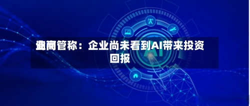 询问
业高管称:企业尚未看到AI带来投资回报-第3张图片