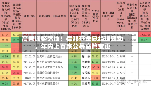 高管调整落地！德邦基金总经理变动，年内上百家公募高管变更-第3张图片