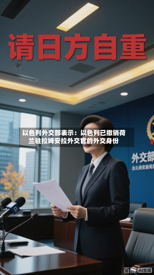 以色列外交部表示:以色列已撤销荷兰驻拉姆安拉外交官的外交身份-第2张图片