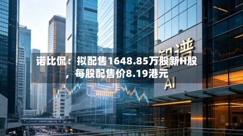 诺比侃：拟配售1648.85万股新H股	，每股配售价8.19港元-第2张图片