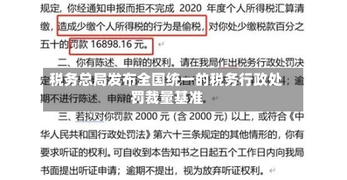 税务总局发布全国统一的税务行政处罚裁量基准-第2张图片
