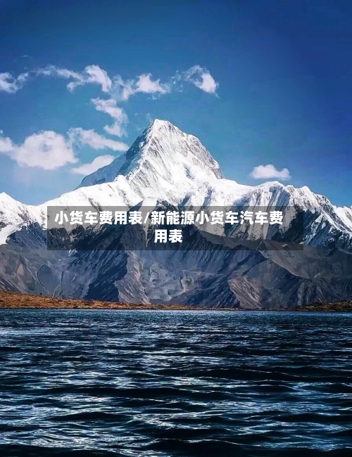 小货车费用表/新能源小货车汽车费用表-第3张图片