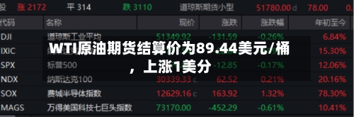 WTI原油期货结算价为89.44美元/桶，上涨1美分-第2张图片