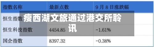 瘦西湖文旅通过港交所聆讯